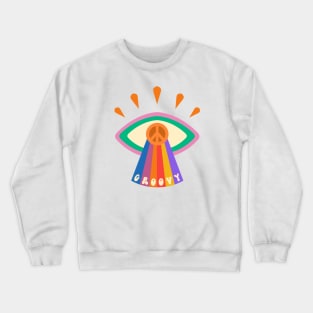 Groovy Hippie Flower Crewneck Sweatshirt